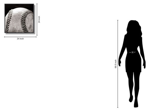 Vintage Stitch Sphere - 24" x 24" Framed Wall Art