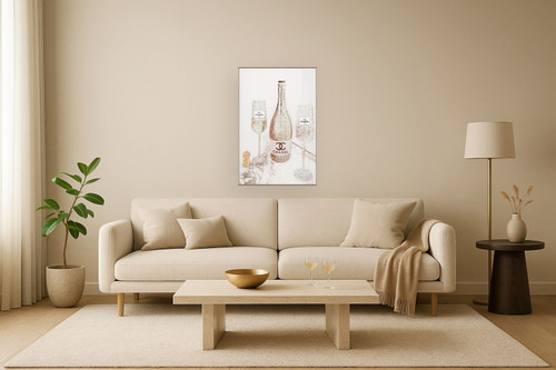 Glitter Toast Celebration - 32" x 47" Framed Wall Art