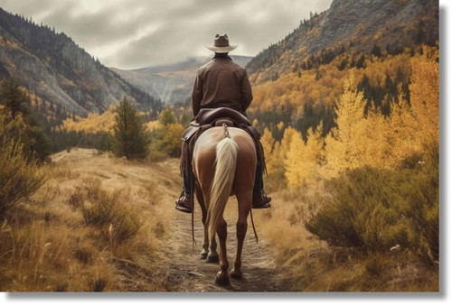 Autumn Trail Journey - 40" x 60" Framed Wall Art