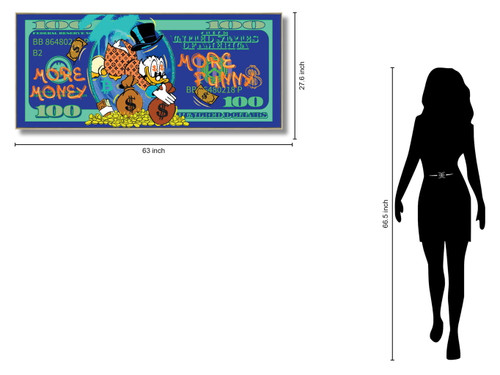 Greedy Duck Delight - 28" x 63" Framed Wall Art