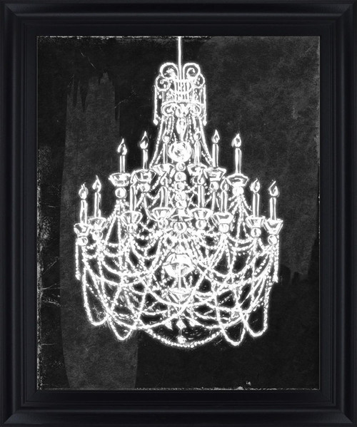 Luminous Elegance - 28" x 34" Framed Wall Art - Black