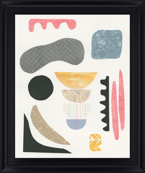 Playful Shapes - 28" x 34" Framed Wall Art - Pink