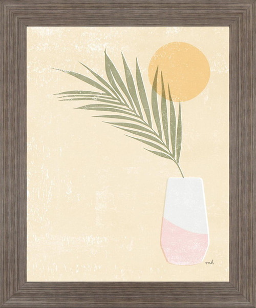 Palm Serenity - 28" x 34" Framed Wall Art - Beige