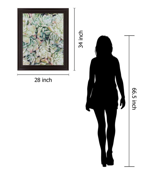 Verdant Rosette Cluster - 28" x 34" Framed Wall Art