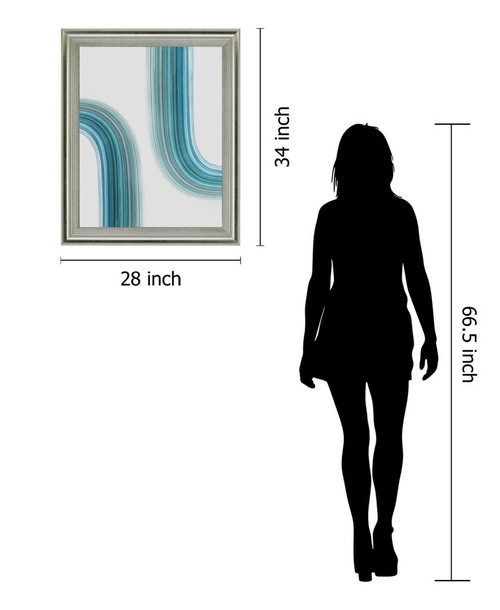 Curved Streams - 28" x 34" Framed Wall Art