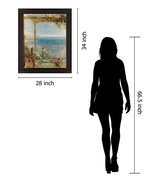 Coastal Retreat View - 28" x 34" Framed Wall Art - Blue