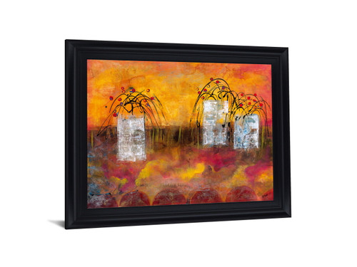 Sunlit Whimsy - 28" x 34" Framed Wall Art - Orange