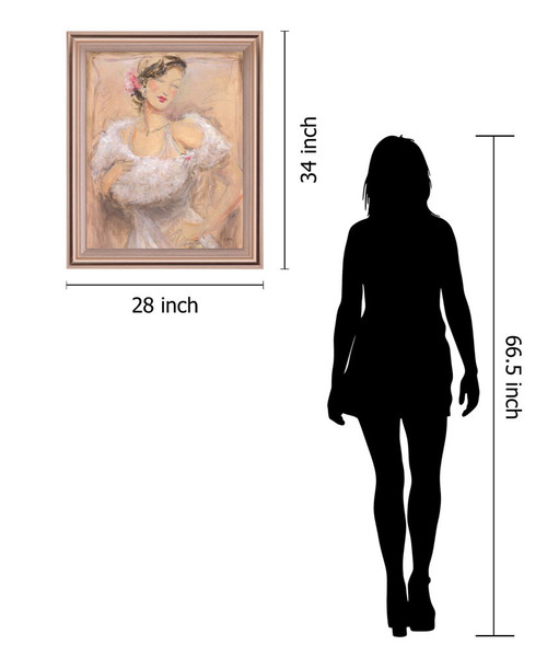 Blushed Reverie - 28" x 34" Framed Wall Art - Beige