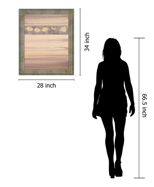 Desert Blossom - 28" x 34" Framed Wall Art - Beige