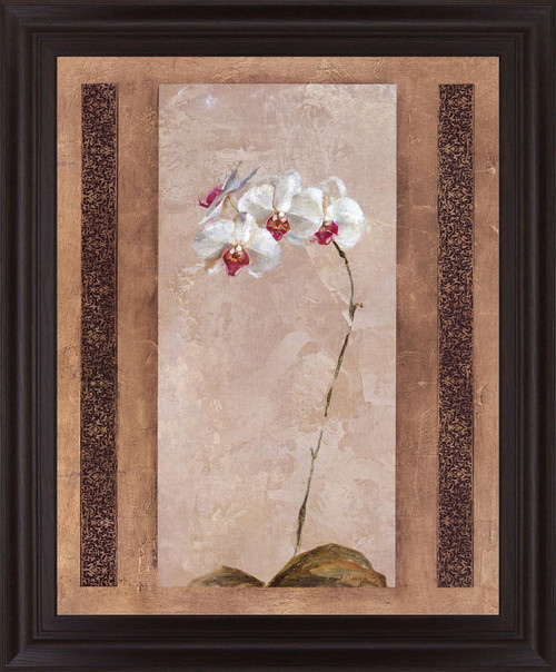 Whispered Bloom - 28" x 34" Framed Wall Art - Beige