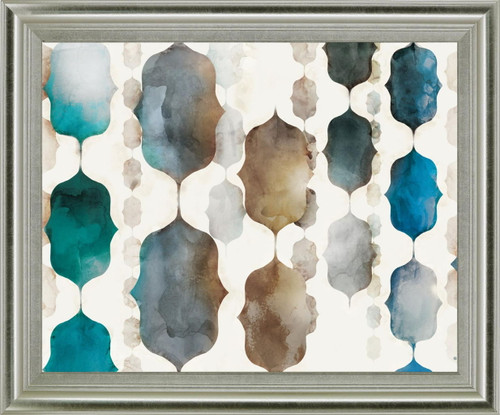 Luminous Cascade - 28" x 34" Framed Wall Art - Beige