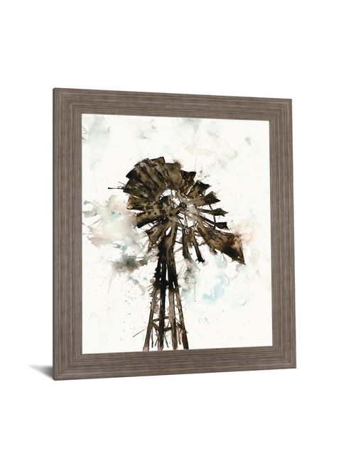 Weathered Blades - 28" x 34" Framed Wall Art - Dark Brown