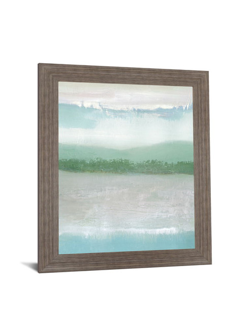 Tranquil Horizon - 28" x 34" Framed Wall Art - Green
