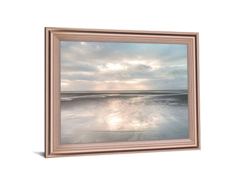 Tranquil Lightshore - 28" x 34" Framed Wall Art - Gray