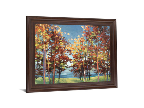 Vivid Grove - 28" x 34" Framed Wall Art - Dark Brown