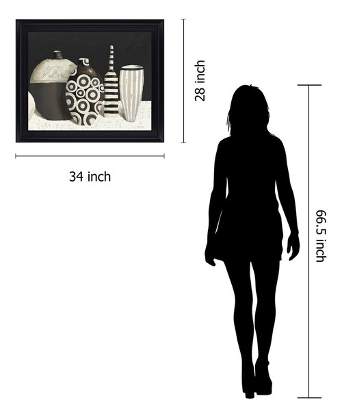 Monochrome Vessels - 28" x 34" Framed Wall Art