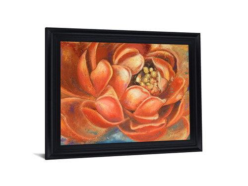 Amber Petal Radiance - 28" x 34" Framed Wall Art