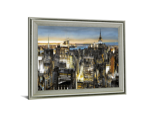 Electric Skyline - 28" x 34" Framed Wall Art