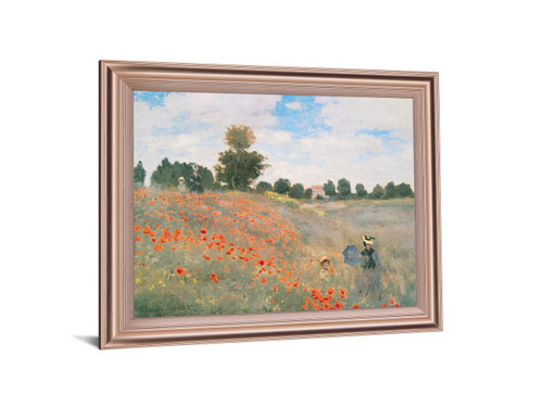 Poppy Field Stroll - 28" x 34" Framed Wall Art