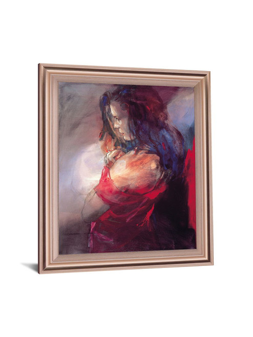Ember Muse - 28" x 34" Framed Wall Art - Red