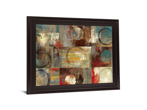 Eclipsed Mosaic - 28" x 34" Framed Wall Art - Dark Brown