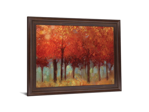 Crimson Canopy - 28" x 34" Framed Wall Art