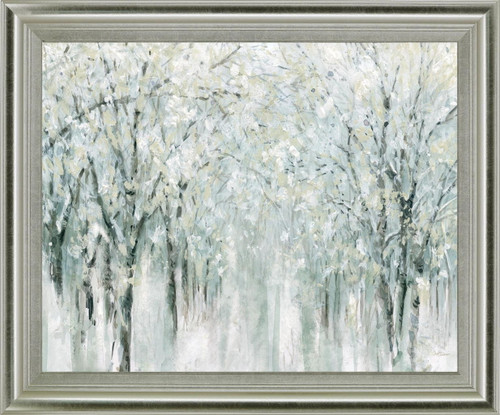 Frosted Grove - 28" x 34" Framed Wall Art - Gray