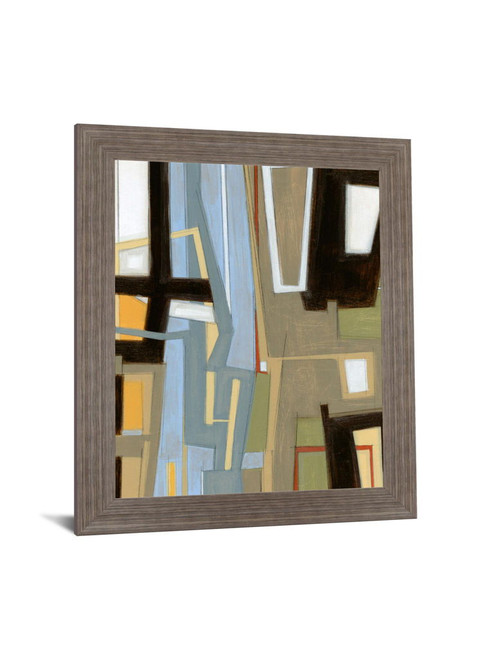 Urban Slate Geometry - 28" x 34" Framed Wall Art