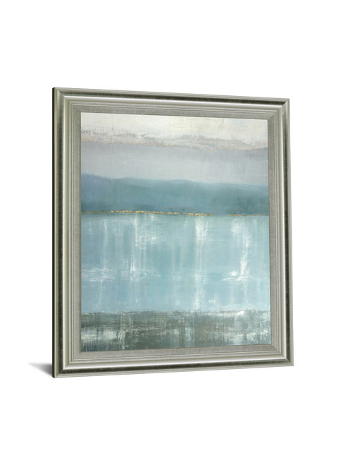 Misty Blue Reflections - 28" x 34" Framed Wall Art - Light Blue