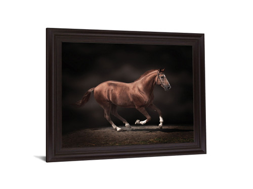 Chestnut Grace - 28" x 34" Framed Wall Art - Dark Brown