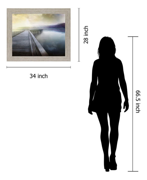 Serene Dawn Pathway - 28" x 34" Framed Wall Art