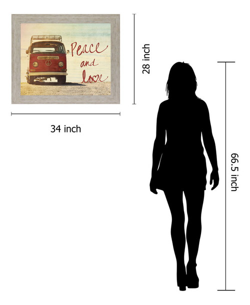 Crimson Journey - 28" x 34" Framed Wall Art - Beige