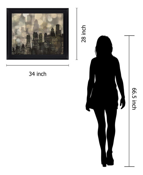 Luminous Skyline - 28" x 34" Framed Wall Art