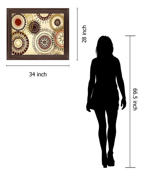 Sunburst Medallion - 28" x 34" Framed Wall Art