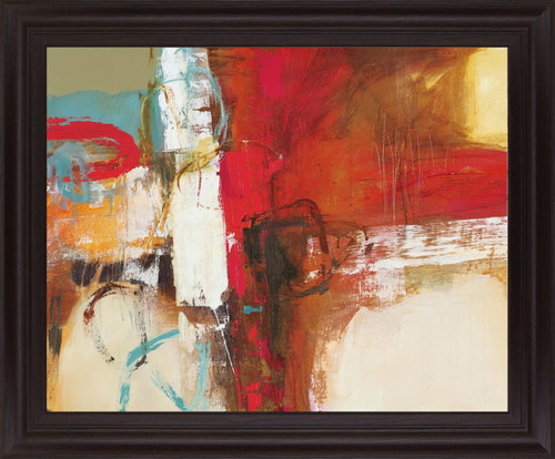 Scarlet Fusion - 28" x 34" Framed Wall Art