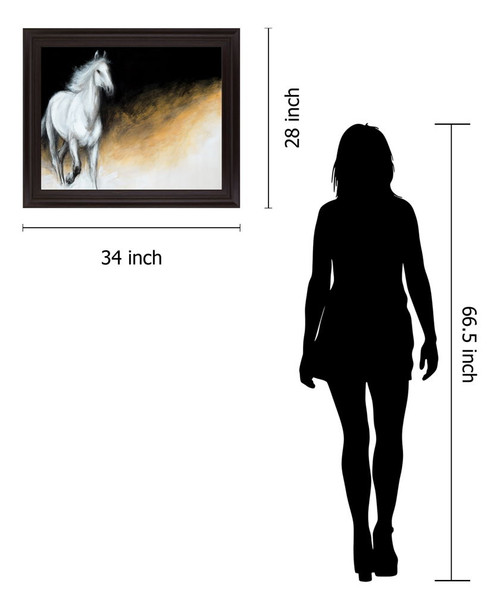 Wild Ember Stallion - 28" x 34" Framed Wall Art