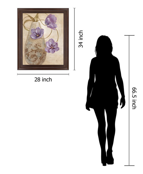 Twilight Petals - 28" x 34" Framed Wall Art - Purple