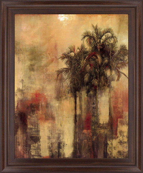 Sunlit Palm Whisper - 28" x 34" Framed Wall Art
