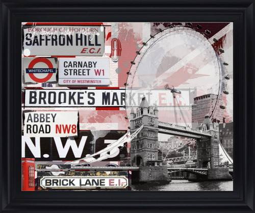 London Fusion - 28" x 34" Framed Wall Art