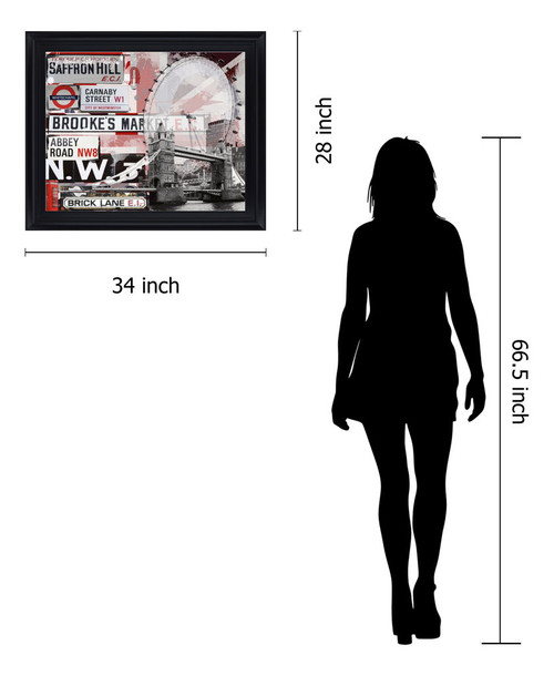 London Fusion - 28" x 34" Framed Wall Art