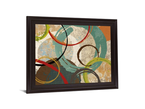 Whirlwind Echoes - 28" x 34" Framed Wall Art - Dark Brown