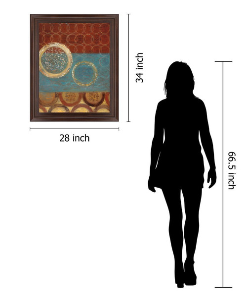 Medallion Mosaic - 28" x 34" Framed Wall Art - Blue