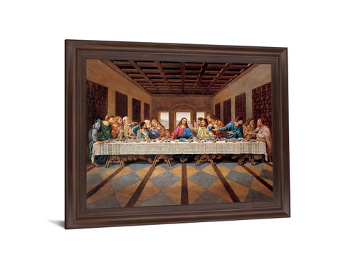Renaissance Gathering - 28" x 34" Framed Wall Art - Dark Brown