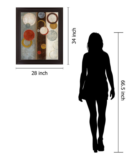 Retro Orbit - 28" x 34" Framed Wall Art - Dark Brown