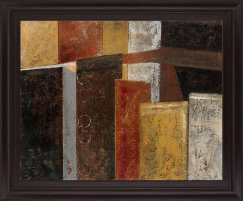 Burnished Geometry - 28" x 34" Framed Wall Art