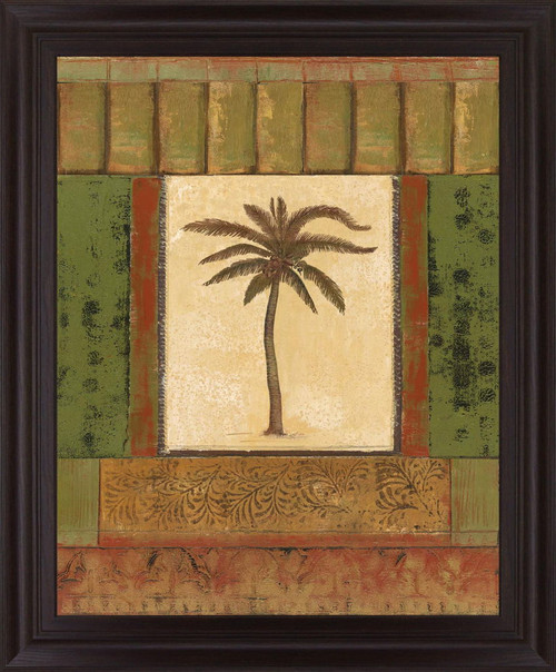 Verdant Palmway - 28" x 34" Framed Wall Art