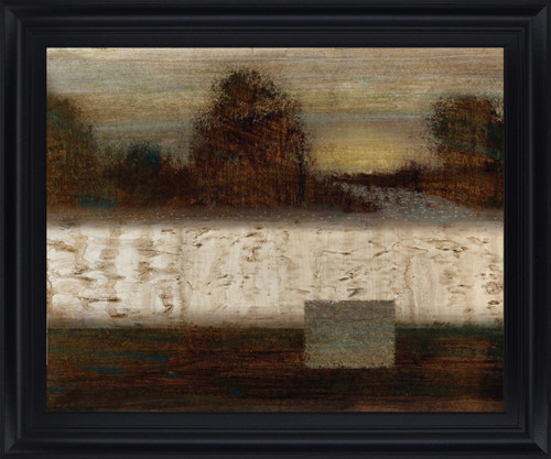 Autumn Veil - 28" x 34" Framed Wall Art - Dark Brown