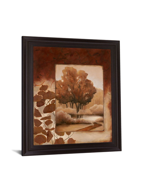 Copper Serenity - 28" x 34" Framed Wall Art - Dark Brown