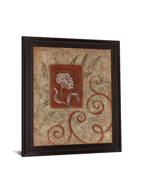 Terra Scrolls - 28" x 34" Framed Wall Art - Beige