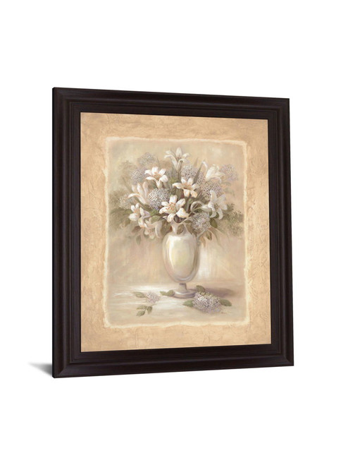 Ivory Blossom Vase - 28" x 34" Framed Wall Art